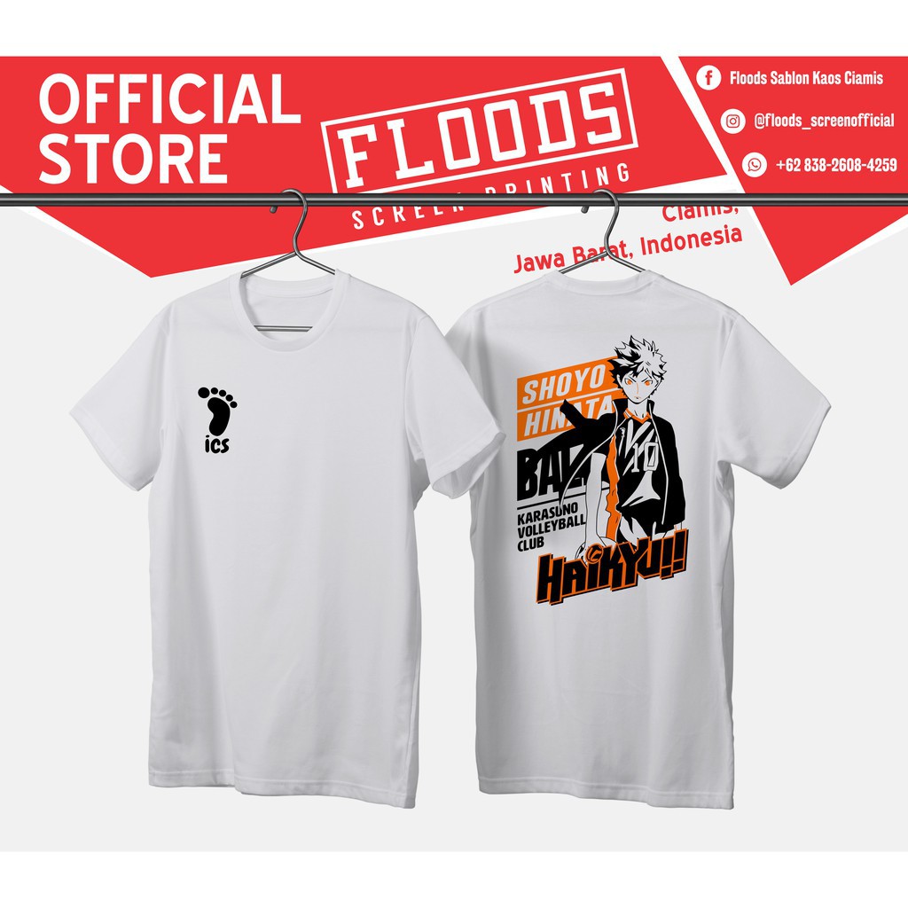 Áo thun in hình Hinata Shoyo Haikyu Anime T-shirt | Kaos Anime Hinata Shoyo Haikyu mẫu mới giá rẻ