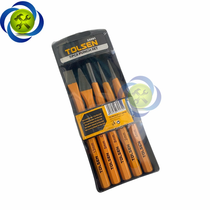 Đục đột sắt Tolsen 25091 có 5 chi tiết