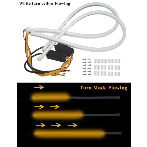 Bộ 2 Dải Đèn Led Kevanly Drl 30cm/45cm/60cm Trang Trí Đèn Pha Xe Hơi