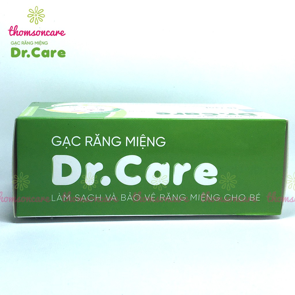 Gạc rơ lưỡi cho bé Dr Care Hộp 35 gói - khăn lau răng, rơ miệng, tưa lưỡi cho trẻ sơ sinh Drcare, ăn dặm, mọc răng