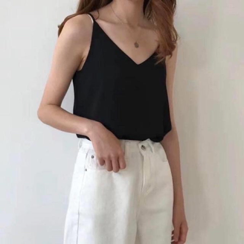 ÁO 2 DÂY BASIC VITAGE ĐŨI TRƠN