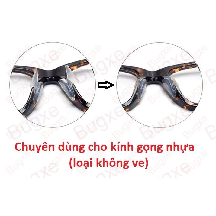 1 cặp đệm mũi dán mắt kính bằng silicon chống trượt hàng Nhật