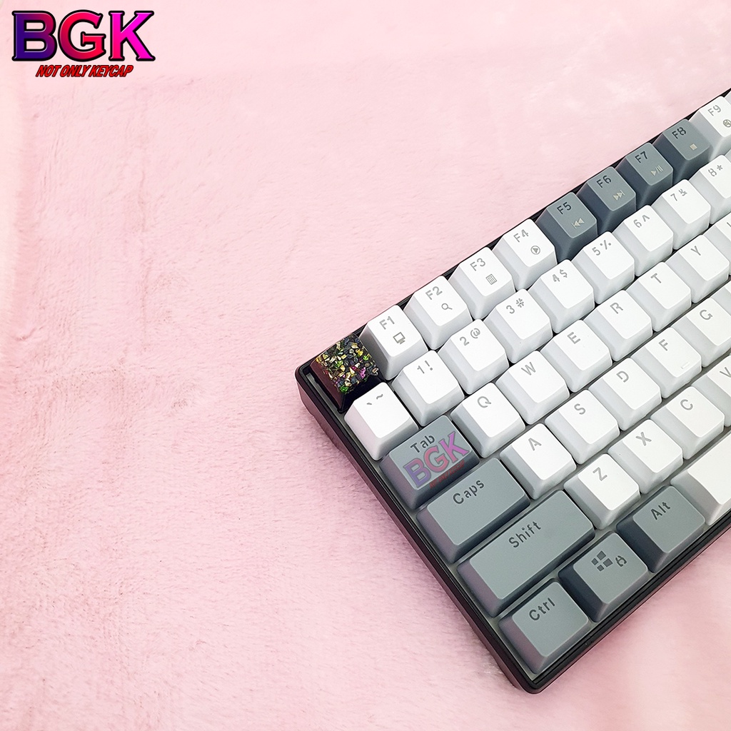 Keycap Lẻ Tinh Thể Ngũ Sắc ColorFul Crystal Keycap SA profile ( keycap resin độc lạ )( Keycap Artisan )