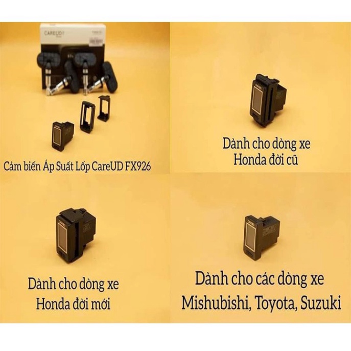 Cảm biến áp suất lốp gắn van trong ô tô, lắp nút chờ sẵn trên xe. Thương hiệu cao cấp Careud FX926NF+
