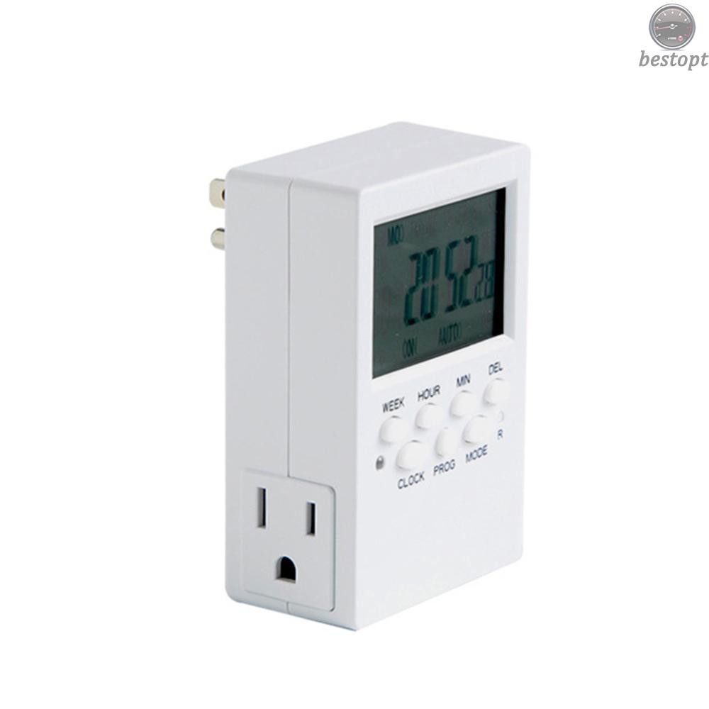 B&O Digital Timer Socket with LCD Display Countdown Time Setting Switch Plug-in Programmable Time Controller Intelligent Electronic Timing Socket