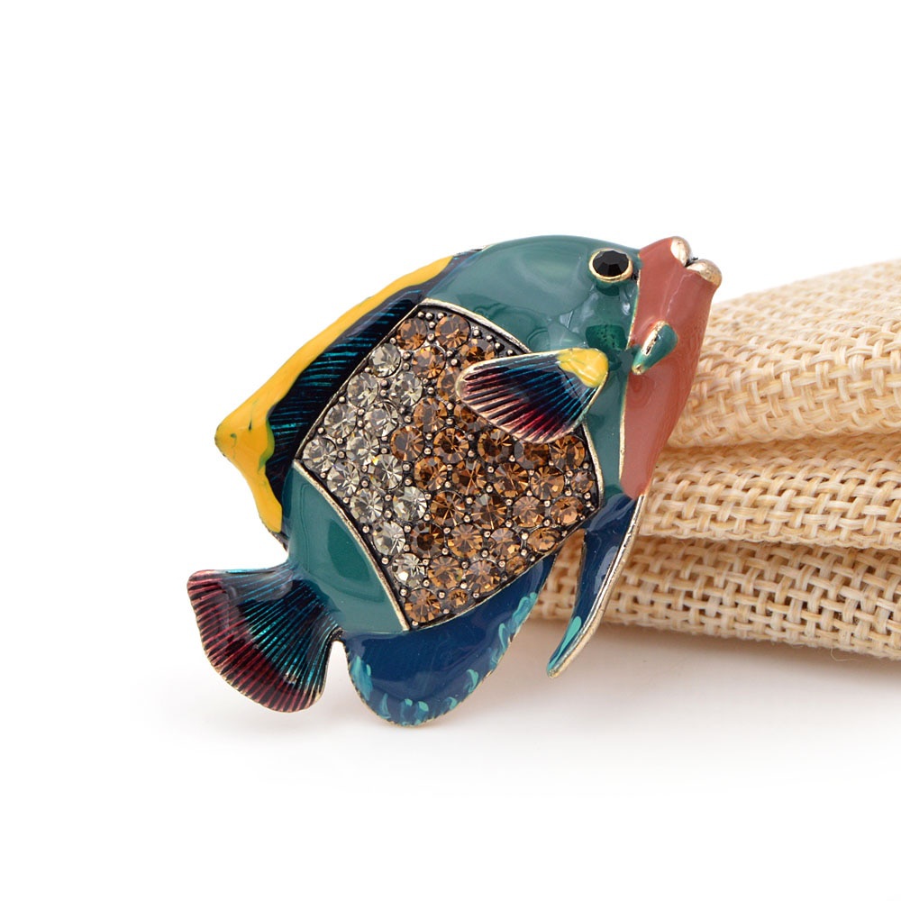 Trâm cài áo hình cá hề phong cách vintage sáng tạo