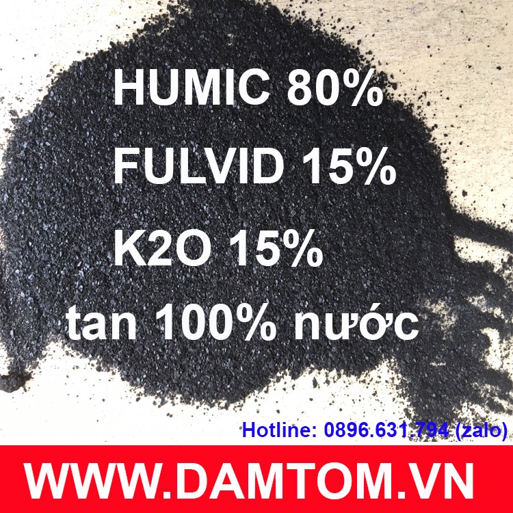 Gói 1kg - phân bón hữu cơ super humic 80%, Fulvic 10%,K20 15-20% SIÊU KÍCH RỄ, PHỤC HỒI CÂY