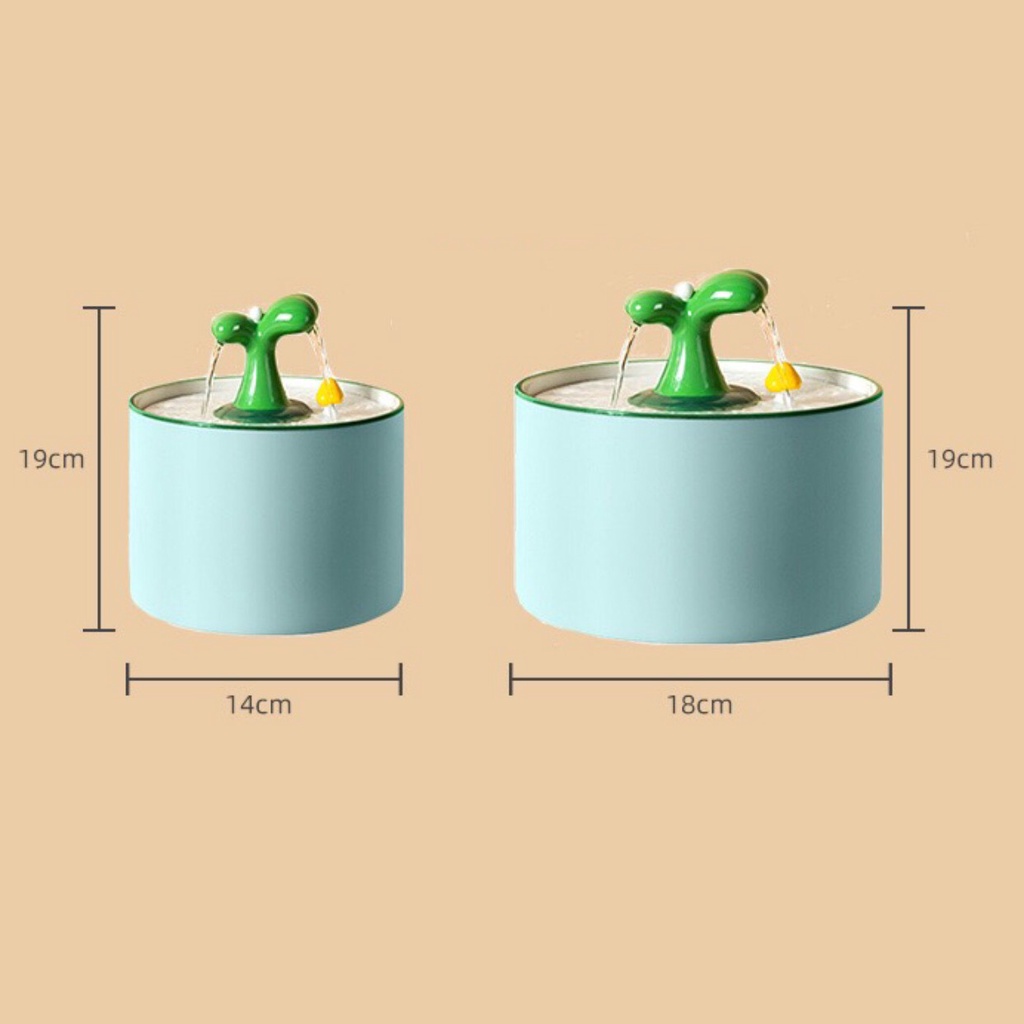 Bình lọc nước cho chó mèo gốm sứ cao cấp, lõi lọc than hoạt tính - 4pets official