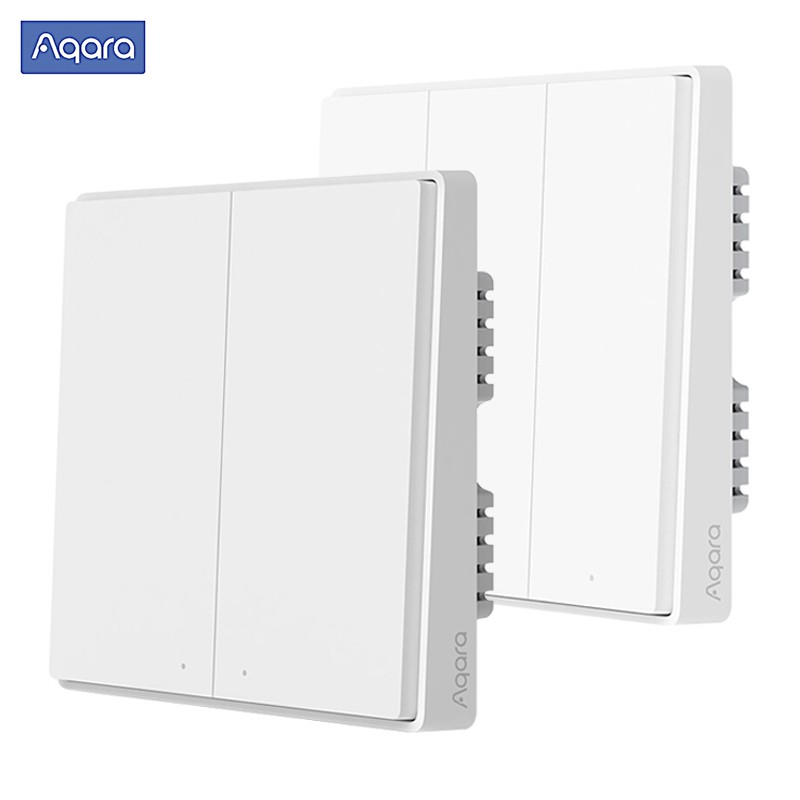 Công tắc đèn thông minh Xiaomi Aqara ZiGBee điều khiển không dây bằng ứng dụng trên điện thoại và dây trung gian