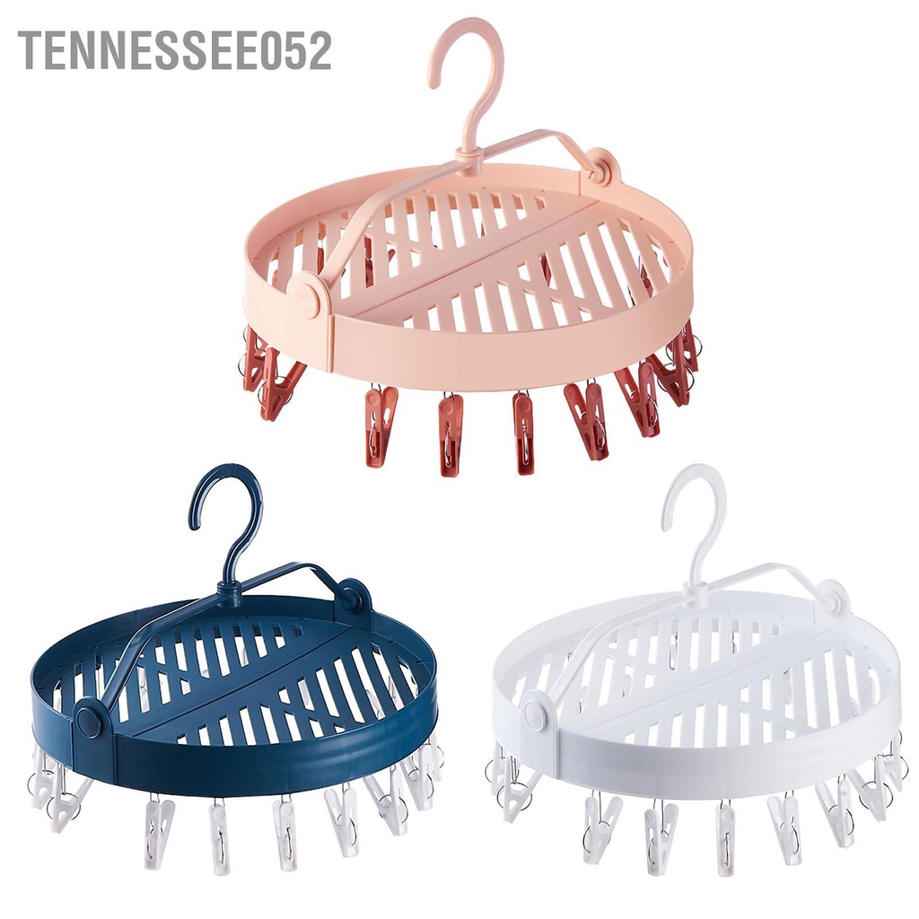 [Hàng Sẵn] Móc Chùm Phơi Quần Áo , Đồ Lót , Vớ Gấp Gọn Đa Năng Chống Gió Hình Tròn【Tennessee052】
