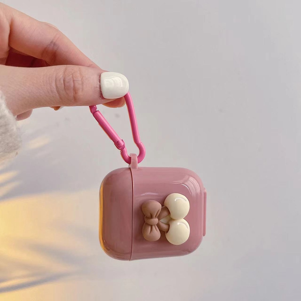 Vỏ Bọc tpu Mềm Bảo Vệ Hộp Đựng Tai Nghe Airpod 1/2 pro Kết Nối Bluetooth Hình Quả cherry Có Móc Khóa Mới