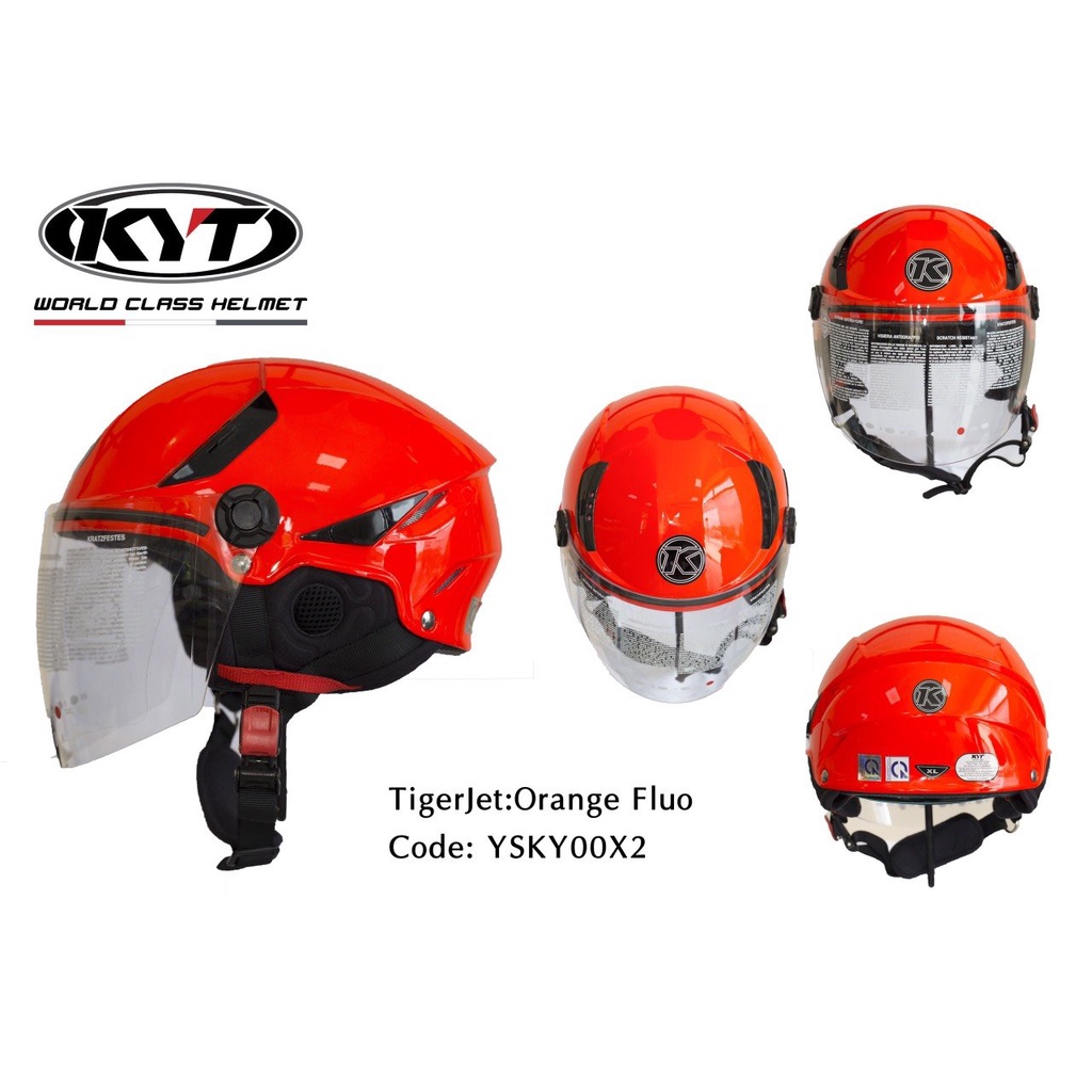 Nón bảo hiểm 3/4 KYT Tiger Jet cao cấp mẫu mới nhất