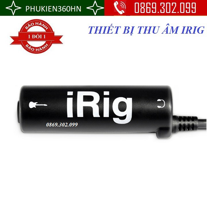 IRIG THIẾT BỊ THU ÂM, KẾT NỐI GUITAR CHO IPHONE, IPAD