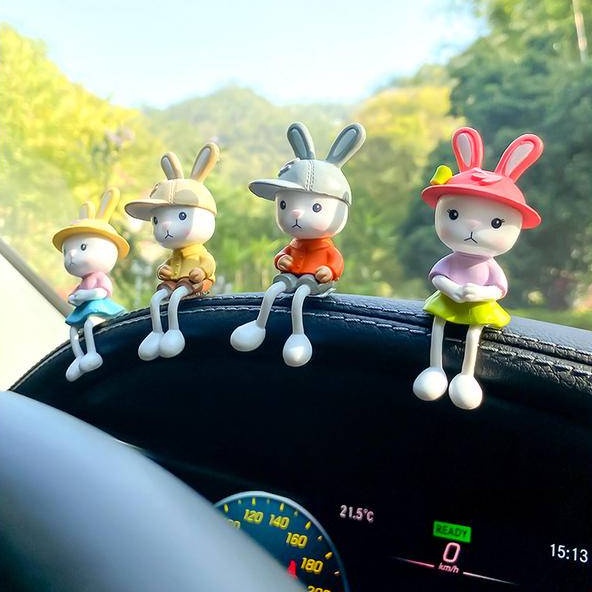 Phụ Kiện Trang Trí Nội Thất Xe Hơi Hình Thỏ Dễ Thương Sáng Tạo