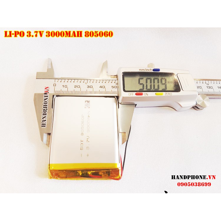 Pin Li-Po 3.7V 3000mAh 805060 755060 (Lithium Polyme)