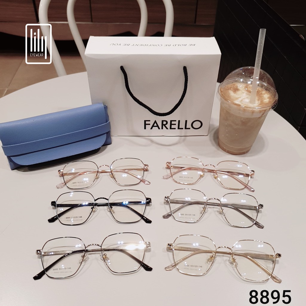 Gọng kính cận mắt kim loại viền mảnh thời trang nữ lilyeyewear 8895 | BigBuy360 - bigbuy360.vn