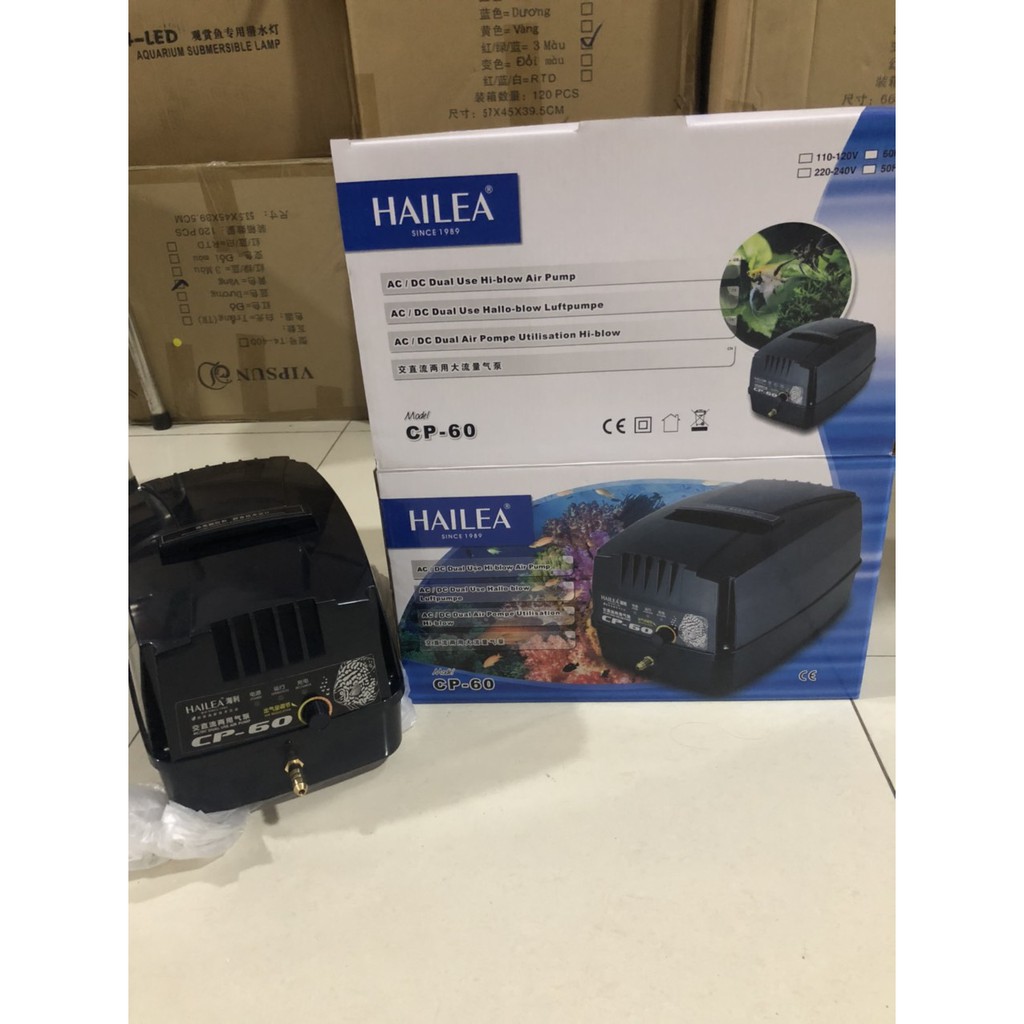 Máy sủi tích điện Hồ Koi Hailea CP 60