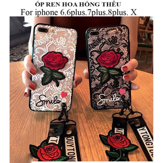 Ốp hoa hồng thêu ren