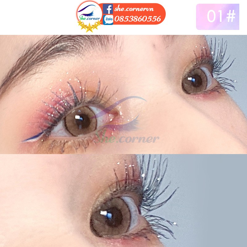 Mascara kim tuyến Colour SHE Glitter Top Coat Mascara C001 chuốt mi lấp lánh làm dài và dày mi lâu trôi lo 2.5g | BigBuy360 - bigbuy360.vn