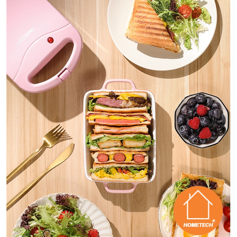 Máy ép bánh mì sanwich mini rán trứng, làm đồ ăn sáng bảo hành 12 tháng