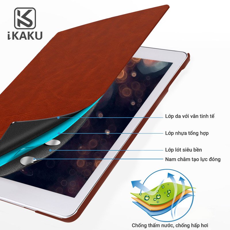 Bao da ipad Air , Air 2 , gen 5  , gen 6  , 9.7 pro nắp gập mịn chính hãng Kaku