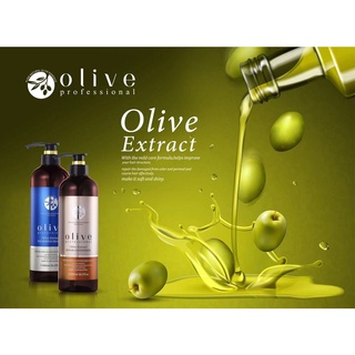 Cặp̣ dầu gội và dầu xả OLIVE professional chính hãng, siêu mượt, phục hồi tóc hư tổn 860ml
