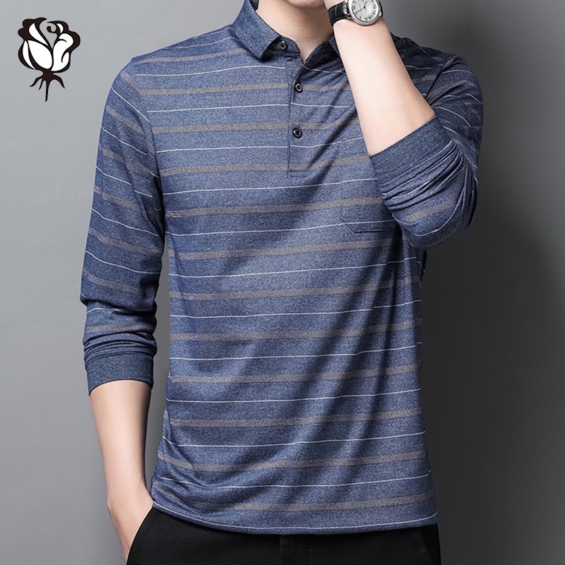 Áo thun polo thời trang cho nam thiết kế dài tay | BigBuy360 - bigbuy360.vn