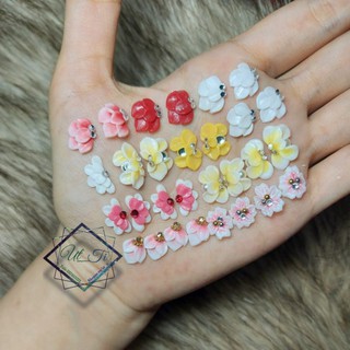 Hoa đào-hoa bột nail