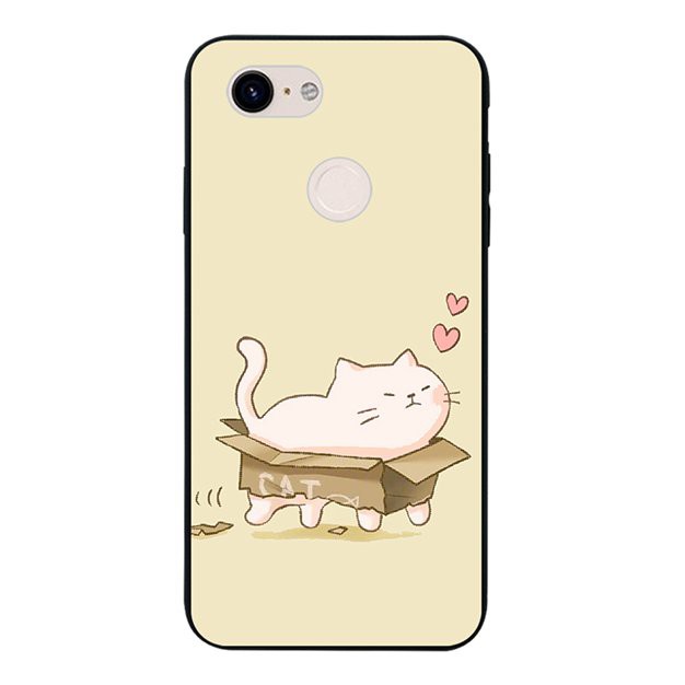 Ốp điện thoại silicone hình mèo hoạt hình cho Google Pixel 2 3 XL