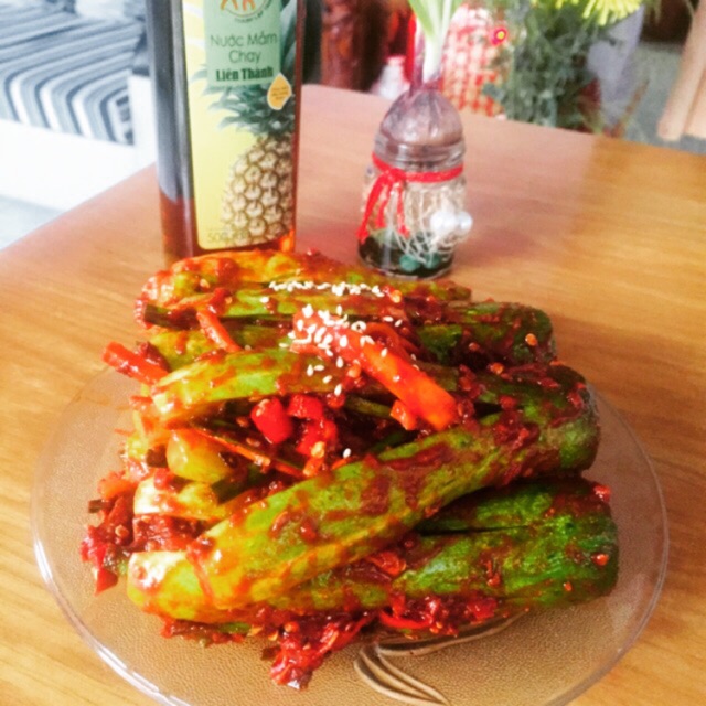 (Chỉ giao SG) 500g kimchi chay dưa leo dùng nước mắm chay Liên Thành