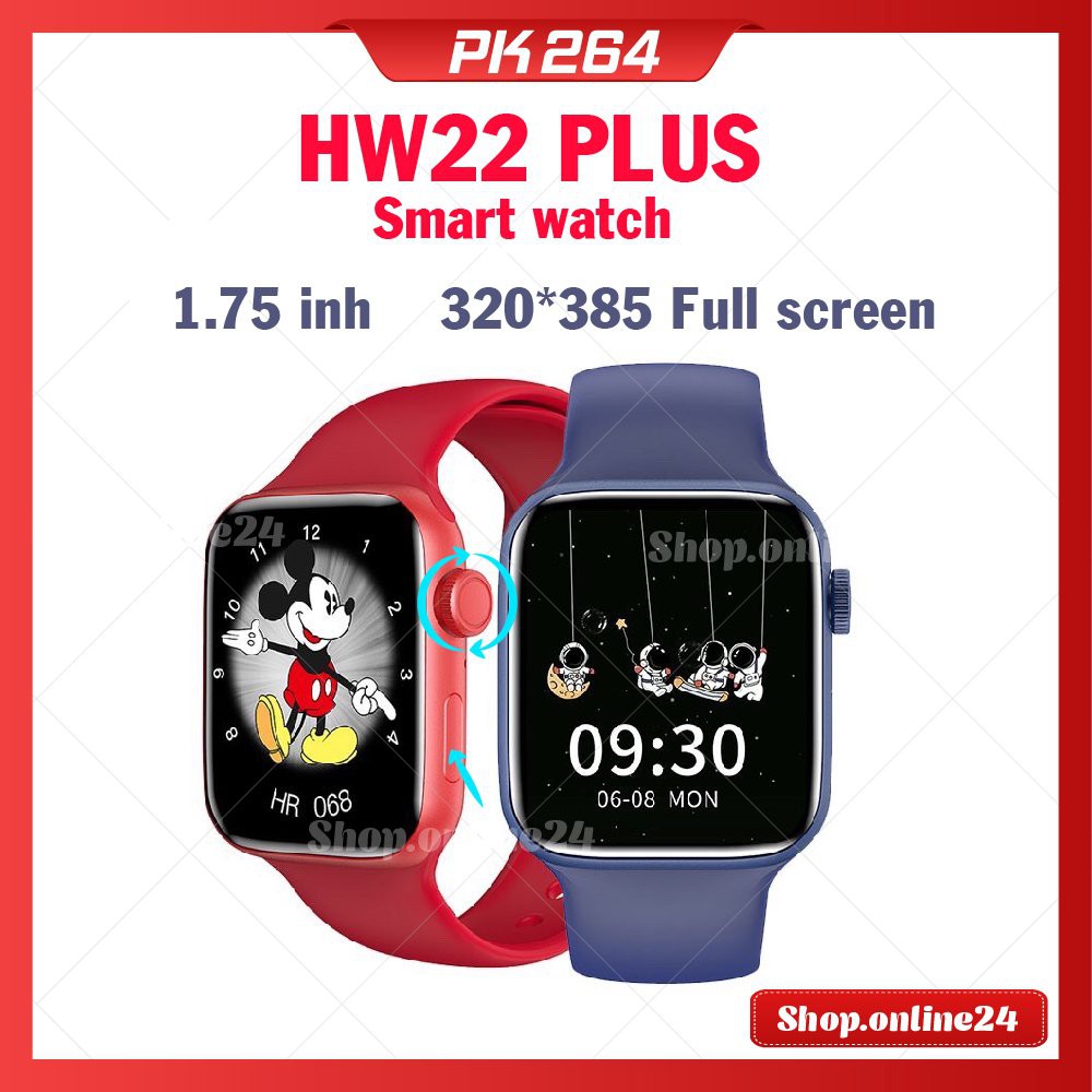 Đồng Hồ Thông Minh HW22 Plus Smartwatch Pin trâu Sạc không dây Thay ảnh tùy ý Kháng nước ip68