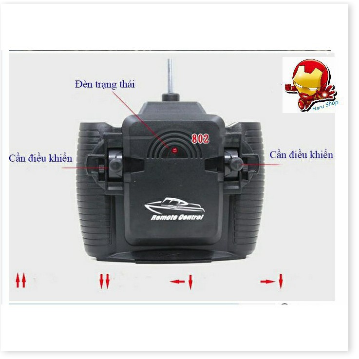 Ca nô điều khiển từ xa Racing Boat 2.4Ghz Model 802 chất liệu