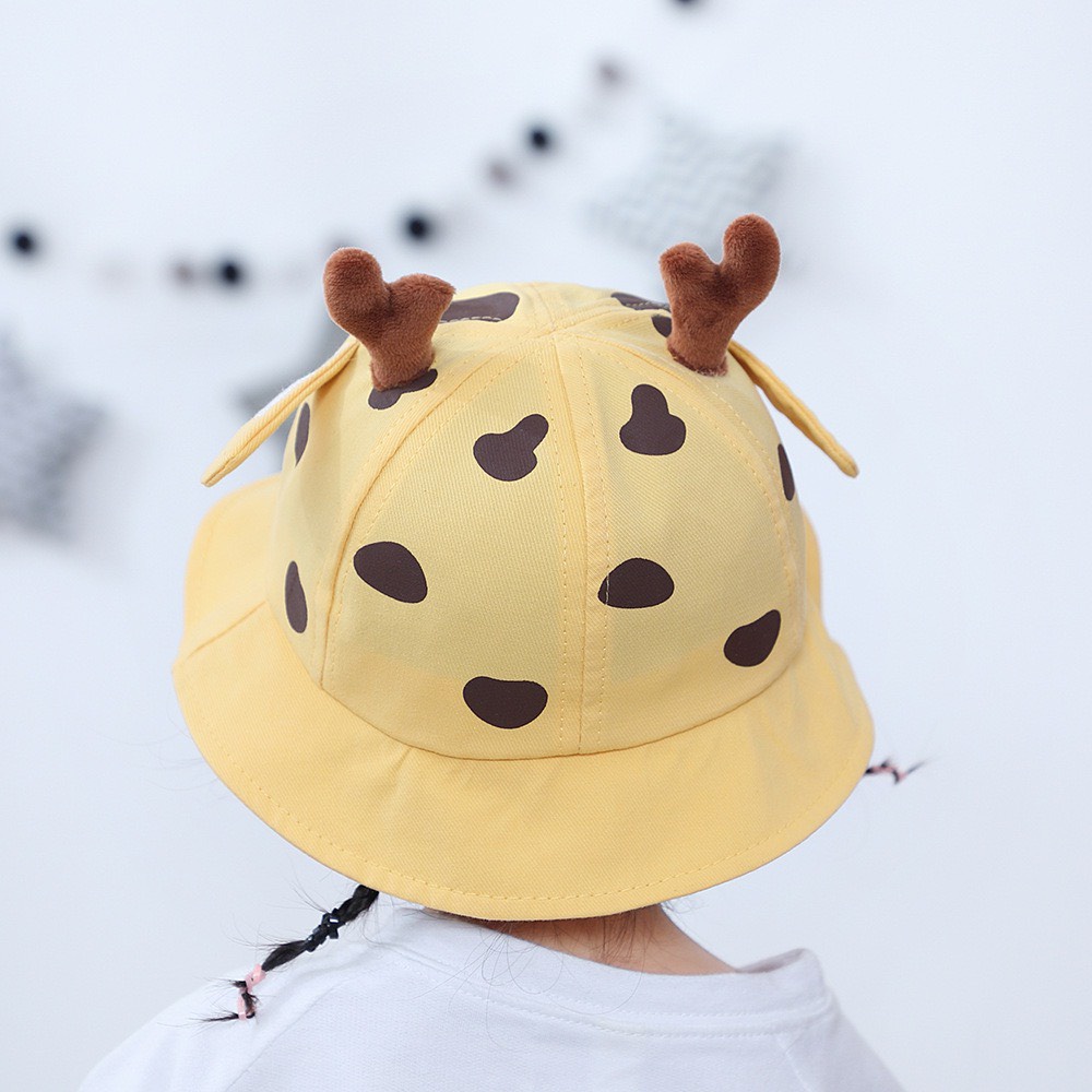 Mũ bucket hình con bò siêu cute tai sừng dành cho bé (M17)