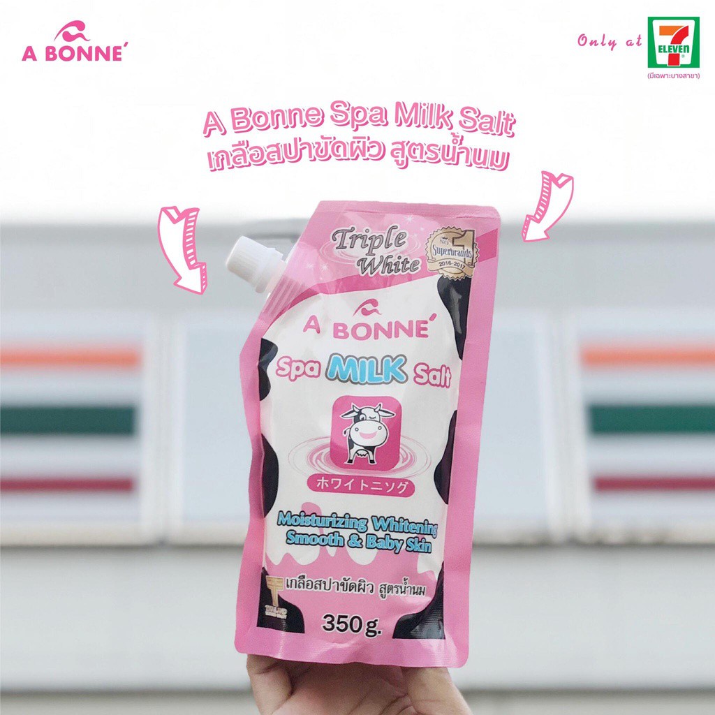 Muối Tắm Tẩy Tế Bào Chết A Bonné Triple White Spa Milk sữa bò giảm mụn lưng Thái Lan 350g | BigBuy360 - bigbuy360.vn