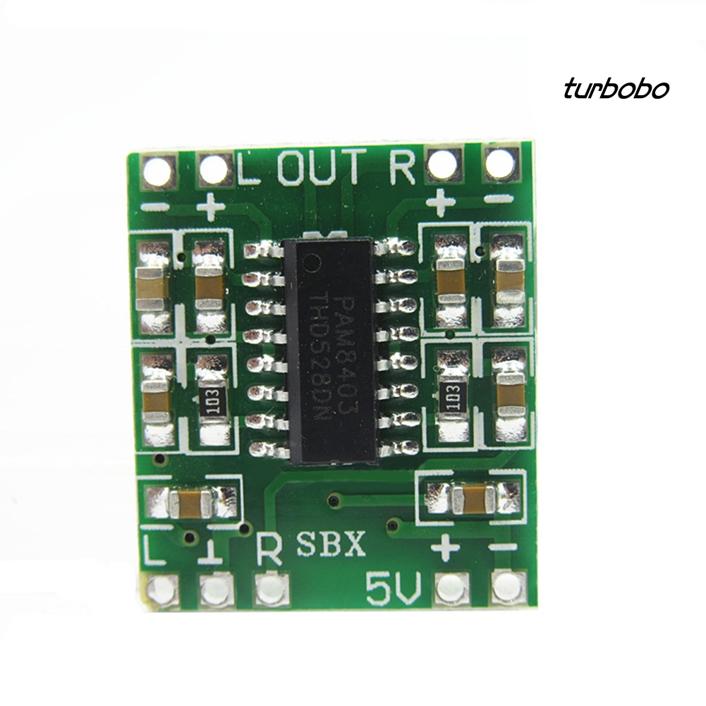 Bảng Mạch Khuếch Đại Âm Thanh Kỹ Thuật Số Turbobo 2x3W Class D PAM8403 2.5-5V USB