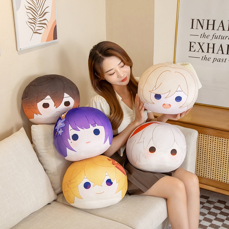 CÓ SẴNGối nhồi bông hình bánh bao nhân vật Genshin Impact tùy chọn xinh xắn Gấu bông plushie mochi Genshin Impact mềm mại cute game anime