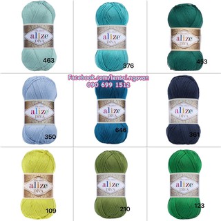 Combo 10 cuộn sợi hè Alize Diva Thổ Nhĩ Kì