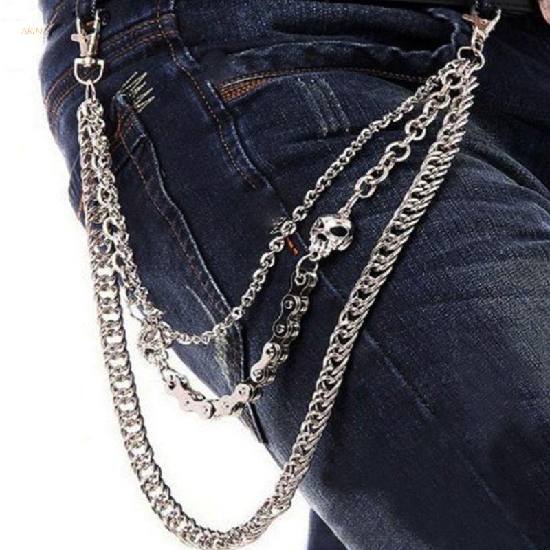 Chuỗi Dây Xích Gắn Quần Jean Hình Đầu Lâu Phong Cách Hip hop Thời Trang Cá Tính Cho Nam