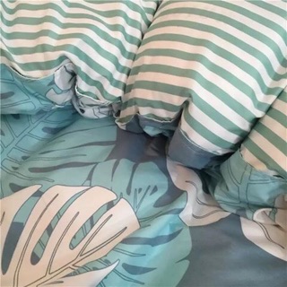 Set chăn ga gối cotton poly hình lá
