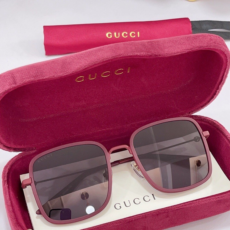 kính thời trang nữ mắt màu vuông to gọng kim loại sang trọng gucci Gc gg