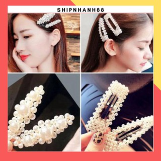 Kẹp tóc mái hot trend đính hạt -2228 shipnhanh88
