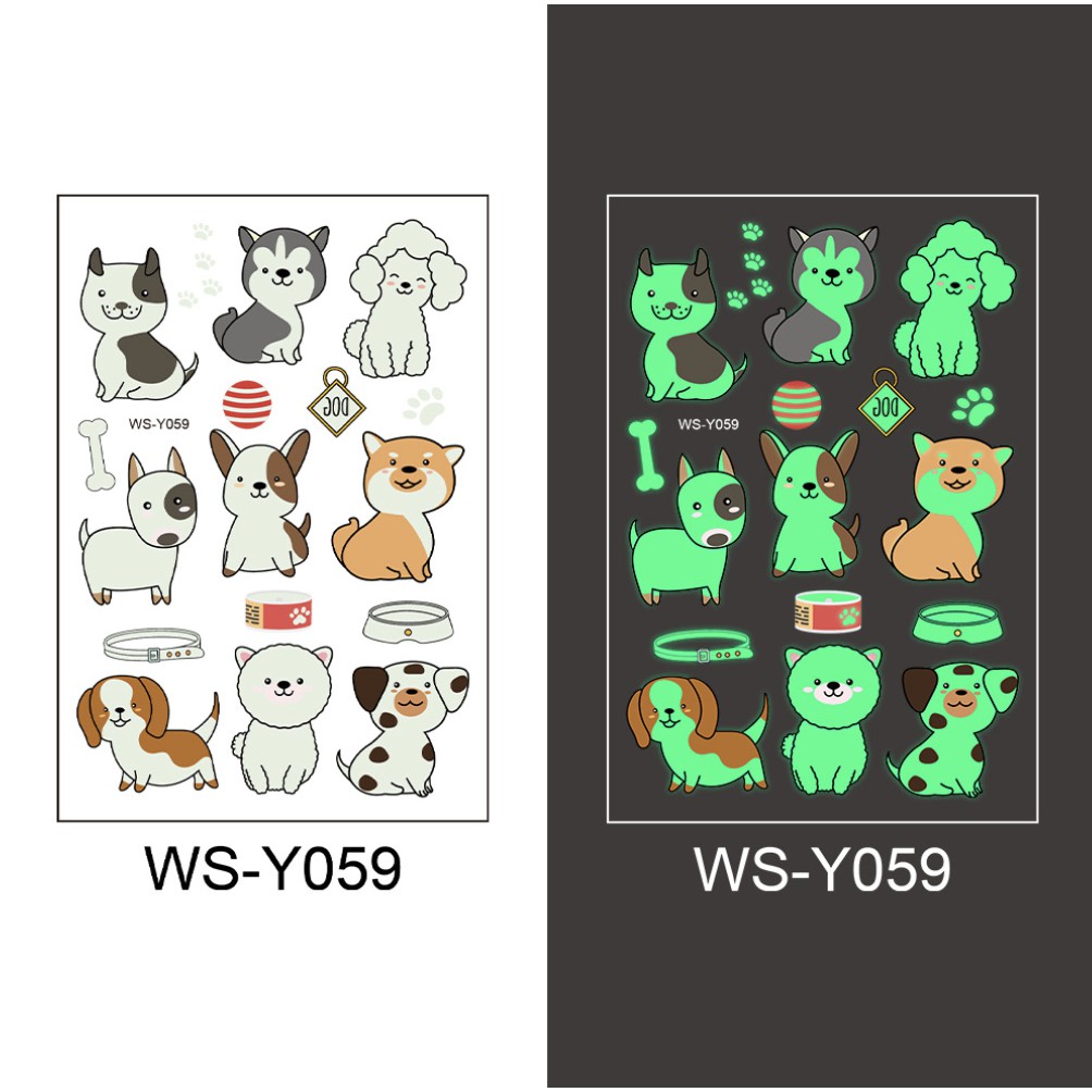 Hình xăm tatoo nhiều chủ đề PHẢN QUANG sticker dán chống thấm nước cho bé trai bé gái sáng tạo vui chơi an toàn