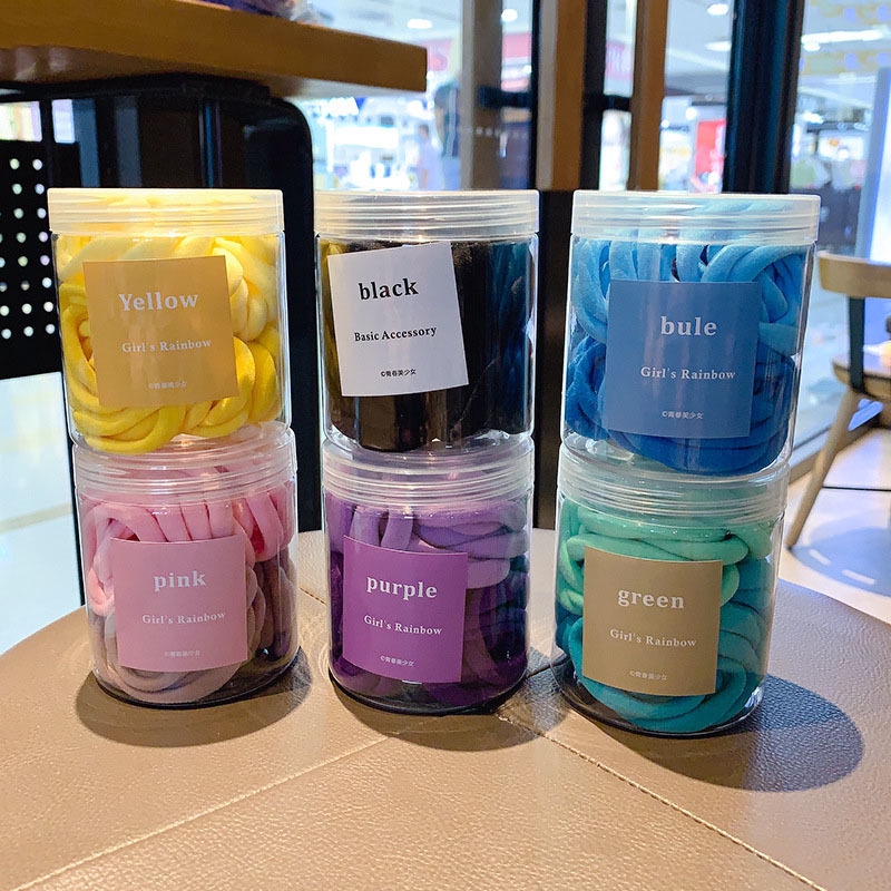 Dây Buộc Tóc Co Giãn Màu Sắc Ngọt Ngào Phong Cách Hàn Quốc