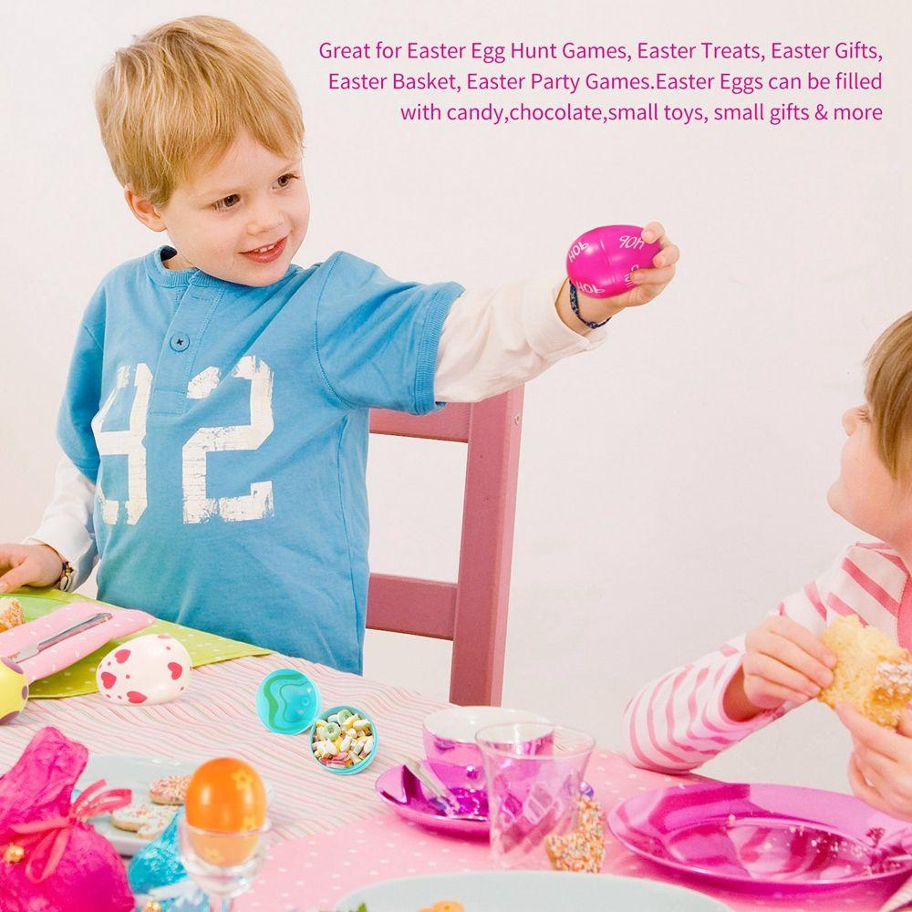 Set 12 Quả Trứng Phục Sinh Rỗng Nhiều Màu Sắc Làm Đồ Chơi Thủ Công Cho Bé