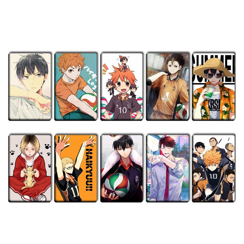 10 Cái / Bộ Anime Haikyuu!! Thẻ Nhựa Pvc Trang Trí Thủ Công Dành Cho Học Sinh