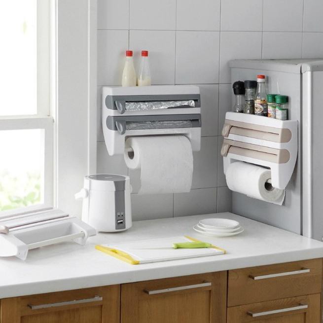 Giá Đỡ Cuộn Giấy Vệ Sinh 4 Trong 1 Màu Xám | BigBuy360 - bigbuy360.vn