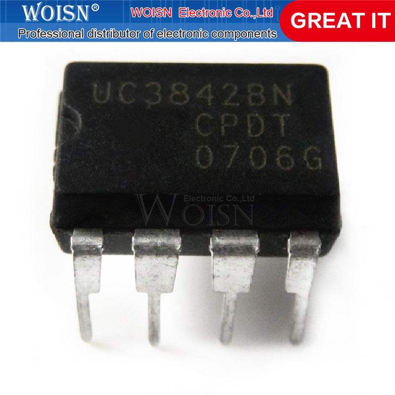 Set 10 con chip điện tử Uc3842An Dip8 Uc3842 Uc3842Bn Dip 3842an Dip-8 Uc3842A Uc3842B Uc3842