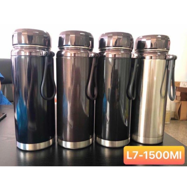 Bình Giữ Nhiệt 1500ml Nắp Kim Cương Giữ Nhiệt Cực Lâu Bình Siêu To Khổng Lồ
