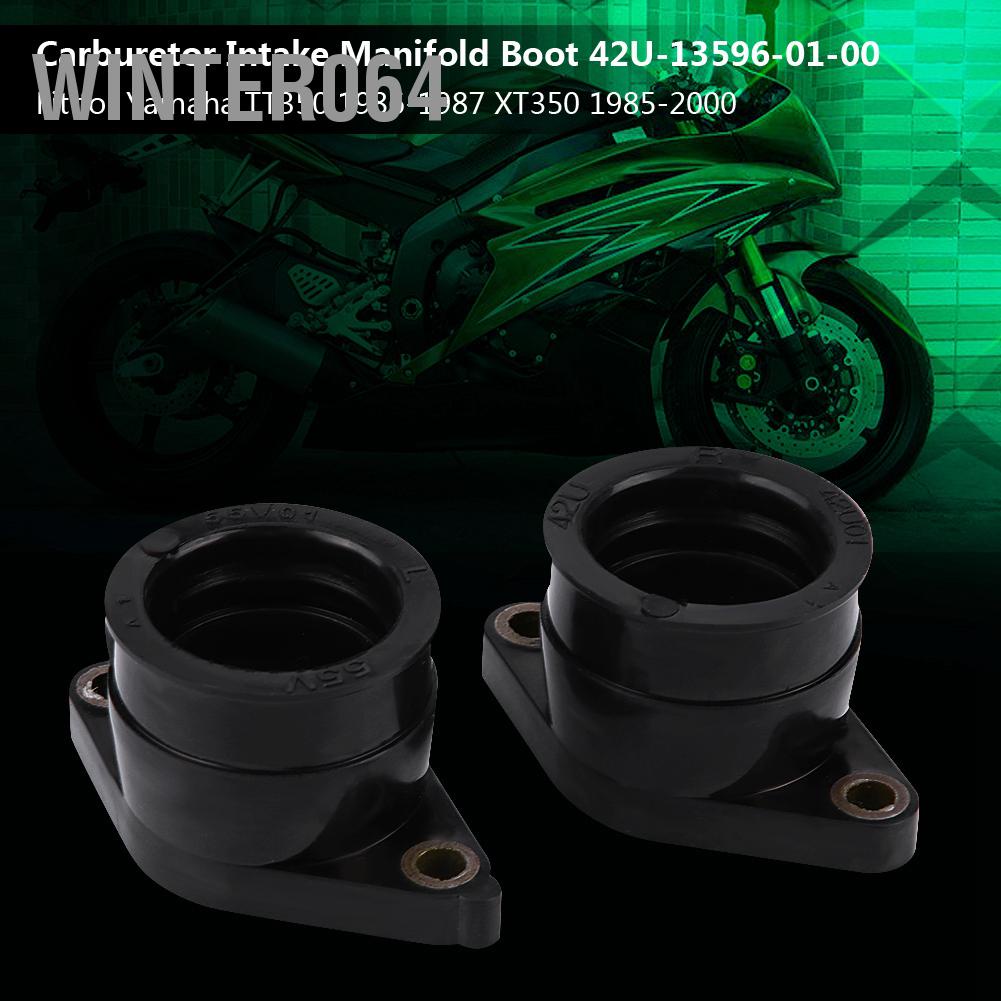 Bộ chế hòa khí 2Psc Carb Intake Manifold Boot cho Yamaha TT350 86-87 XT350 85-00 42U-13596-01-00 Winter064