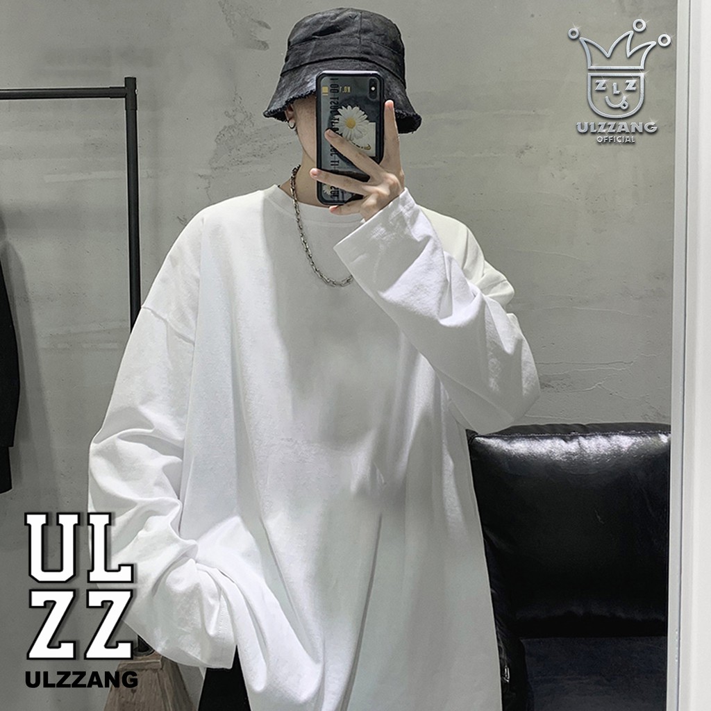 Áo thun dài tay local brand ULZZ ulzzang trơn dáng unisex form rộng U-32